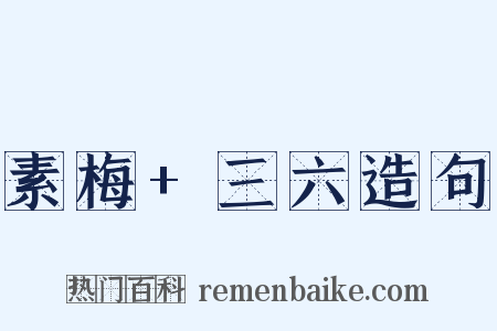 素梅+三六造句是什么意思的图片